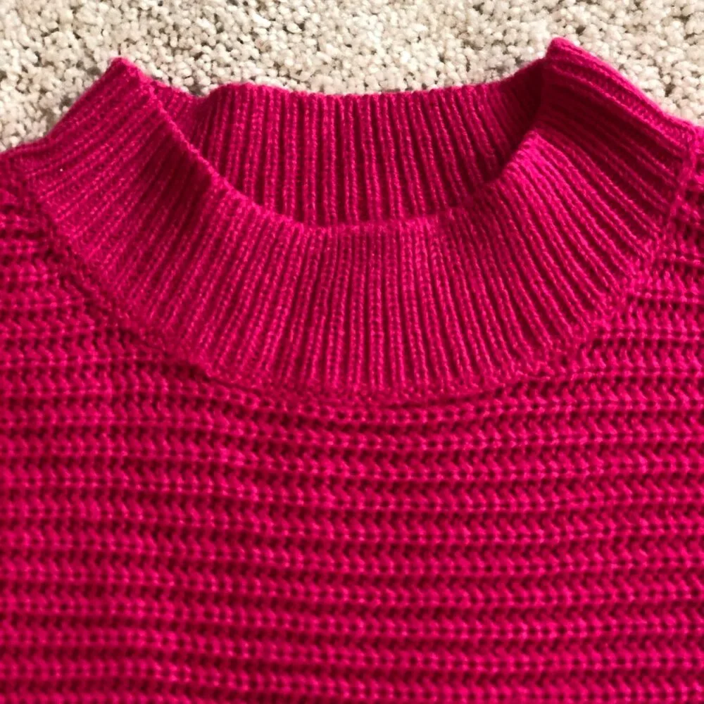 NWOT Shein ColorBlock Long-Sleeve Oversize Knit Sweater Top - Picture 3 of 9